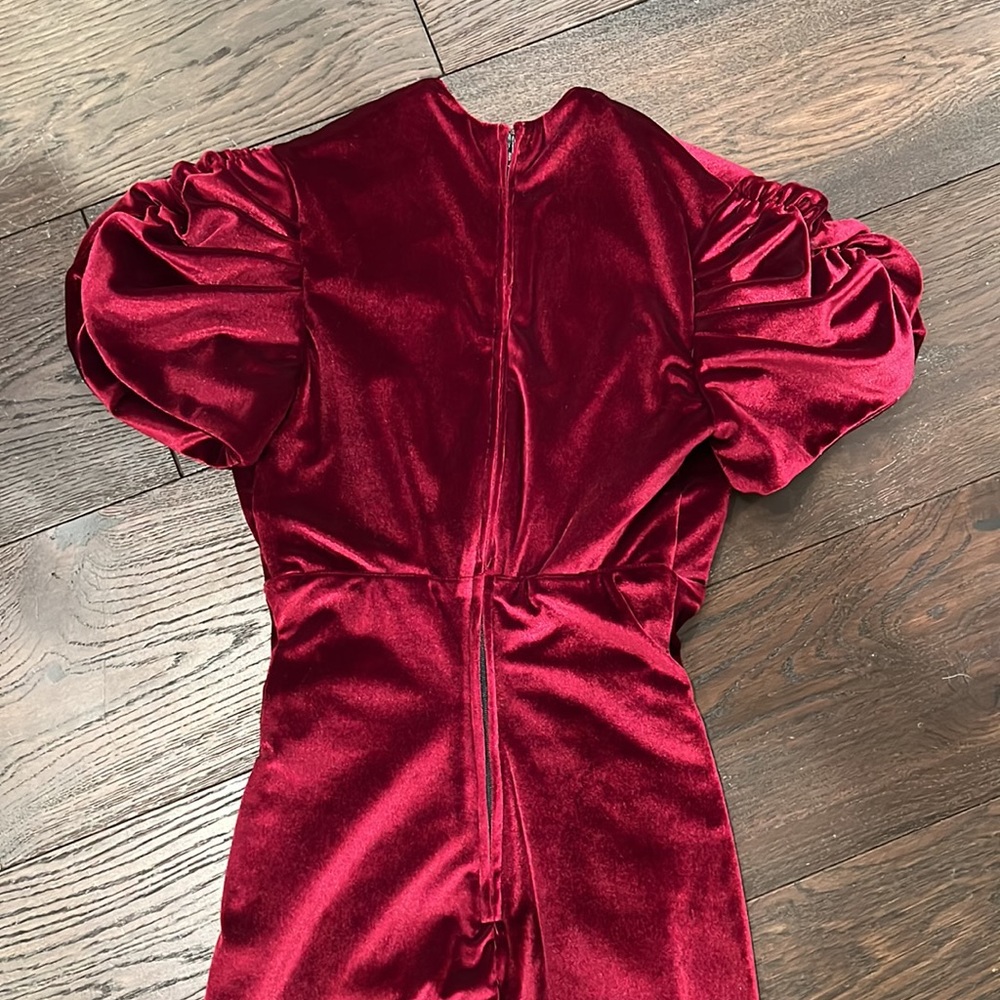 Laura Byrnes Pinup Girl Clothing Red Burgundy Dress - Picture 7 of 11